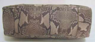   Haan Perry Street Kendra E/W Tote Bag Purse Stone Snake Print NWT $428