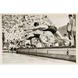  1932 Summer Olympics Men 400 Meter Freestyle Swim Print 