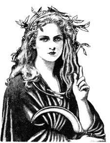 GODDESS DIANA   unmounted rubber stamp by Cherry Pie  