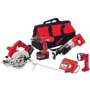  Milwaukee 6310 27 18 Volt Circular Saw, Driver Drill, Sawzall 