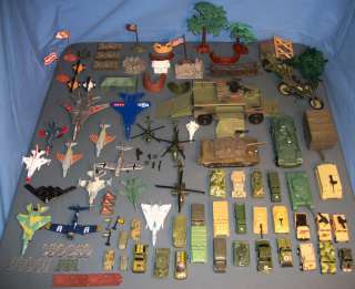 HUGE LOT of MILITARY TOY VEHICLES + TANKS + PLANES + MORE  + OVER 6 
