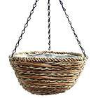Rope and fern hanging plant basket planter with chain a