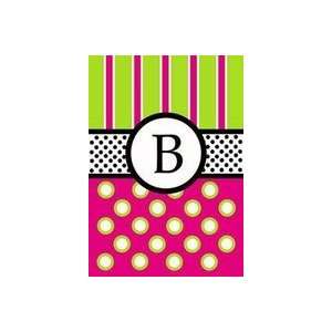    B Dots & Stripes Monogram Mini Flag Patio, Lawn & Garden