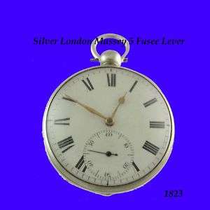 Mint Silver Fusee London Massey 5 Pocket Watch 1823  