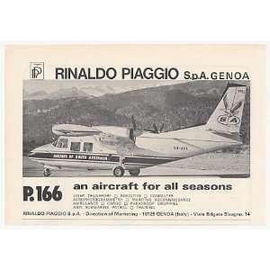  1973 Rinaldo Piaggio P.166 Airplane Australia Photo Print 