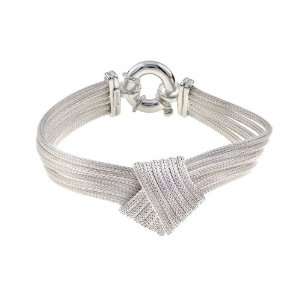  Fancy Multi Strand Sterling Silver Bracelet, 7.5 Jewelry