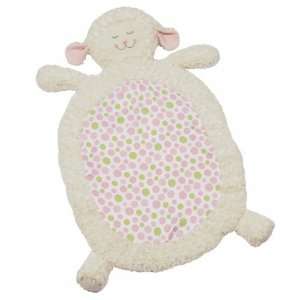  Maison Chic Lamb Nap Mat with Satin Belly, White Baby