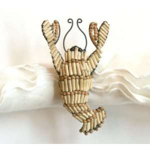  Lobster Beaded Napkin Ring  Natural
