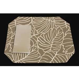  Table Linens Tropical #Cobblestone Rectangle Placemats & Napkins 