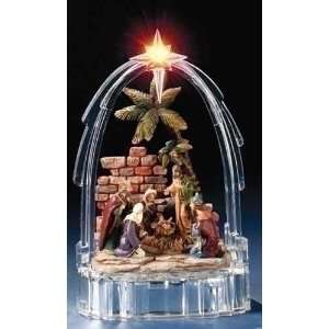   Crystal Lighted LED Star Manger Scene Nativity Figure