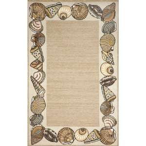  Ravella Seashell Border Natura Runner (2 ft x 8 ft 