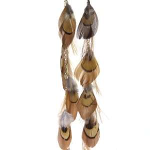  Multifunctional Natural Feather Earrings   10 Inches Long 