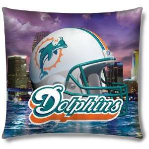  Miami Dolphins NFL Photo Real Toss Pillow (18x18 