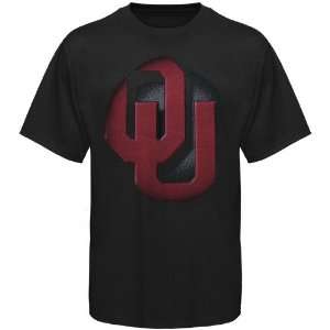  Oklahoma Sooners Youth Black Logo Blackout T shirt Sports 