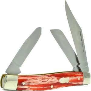 Schrade 8RM Old Timer Senior Stockman Pocket Knife with Clip, Sheep 