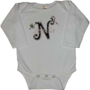  Embroidered Reverse Applique Butterfly Onesie Baby