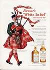 1948 Dewars White Label Tartan BagPipes PRINT AD  