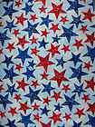 Patriotic Red & Blue Stars on a Blue Background Fabric   BTY