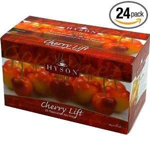 Hyson Tea, Cherry Lift, Teabags, 25 Count Boxes (Pack of 24)  