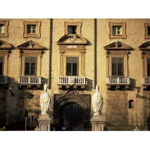  Exterior of the Palazzo Vescovile, Palermo, Sicily, Italy 