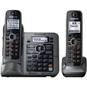  PANASONIC KX TG7642M DECT 6.0 LINK TO CELL PHONE (2 HANDSETS 