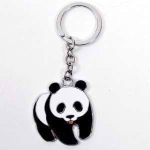  Chinese Panda Metal Keychain Key Ring Fob Chain Office 
