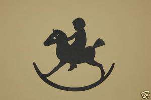 Cricut Child on Rocking Horse Silhouette Die Cut/Cuts  