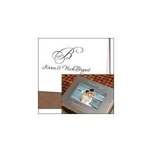 Personalized Wedding Stationery Gift & Keepsake Box, Elegant Initial