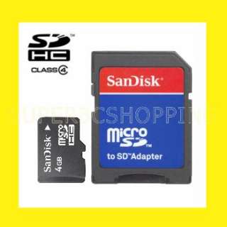 Sandisk 4GB Micro SD HC SDHC Flash Memory Card Class 4  