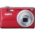 Sanyo VPC T1496 Digital Camera Red 14 MP 3.0 LCD Screen 5X Optical 
