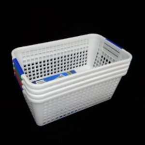  6.5X12X4.75 Plastic Basket color Handle Case Pack 48