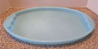 TUPPERWARE ~ IMPRESSIONS OVAL SERVING TRAY ~ light blue  