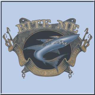 Bite Me Shark Longboard Beachwear Shirts S 2X,3X,4X,5X  