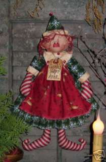 Primitive Santas Helper Anna Elf Doll Pattern #250  