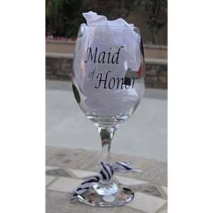  Personalized Maid of Honor Wine Glass