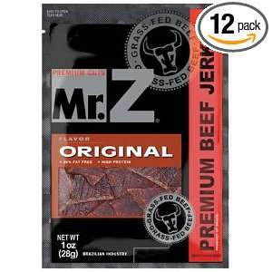 Mr. Z Premium Cuts Beef Jerky Original Flavor, 1 Ounce Bags (Pack of 