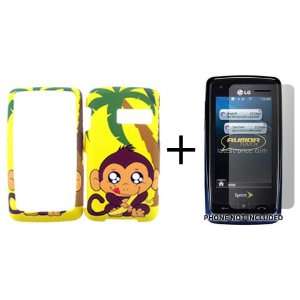  LG RUMOR TOUCH LN510 PALM TREE MONKEY COVER CASE + SCREEN 