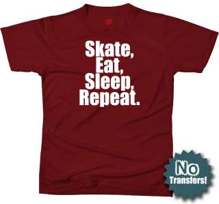 Skate Eat Sleep Sk8 Skateboard Punk Skater NEW T shirt  
