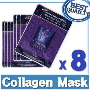 Collagen Essence Mask 8pcs Skin Care Facial Pack Anti Aging 
