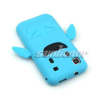 SKY BLUE Angel Silicone Case Skin Cover for Samsung Galaxy S Plus 