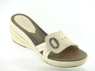 CLARKS ARTISAN Cream Sandal Slide Shoe 10 M *MINT  