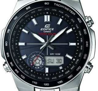   Edifice EFA 134SB 1A1VEF SOLAR World Time Stainless Steel Watch NEW