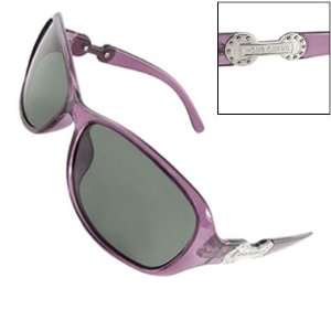  Como Purple Plastic Frame Green Polarized Lens Sunglasses 