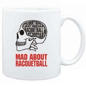  New  Mad About Racquetball / Skull  Mug Sports