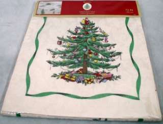 Spode Christmas Tree Fabric Table Runner NIP  
