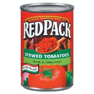 Red Pack Basil & Oregano Stewed Tomatoes Grocery & Gourmet Food