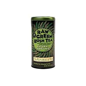 REPUBLIC OF TEA Raw Green Bush Tea, Natural Organic (36 Caffeine Free 