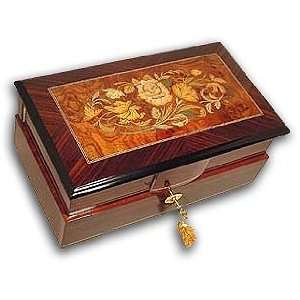    GORGEOUS Floral Grand 36 note Musical Jewelry Box 