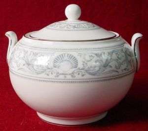 WEDGWOOD china WHITE DOLPHINS R4652 SUGAR BOWL & Lid  