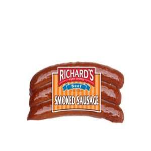 RICHARDS Premium Beef Smoked Sausage Grocery & Gourmet Food